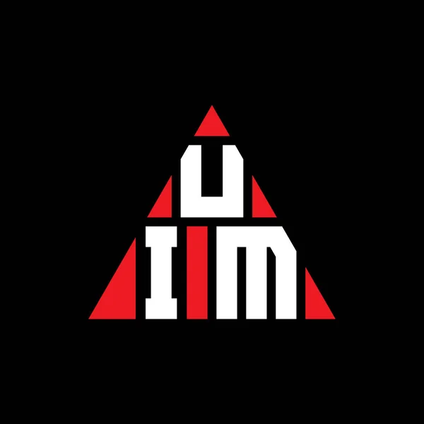 Uim Triangel Bokstav Logotyp Design Med Triangel Form Uim Triangel — Stock vektor