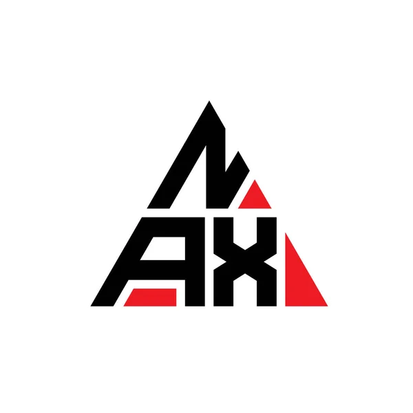 Nax Triangle Lettre Logo Design Avec Forme Triangle Monogramme Conception — Image vectorielle