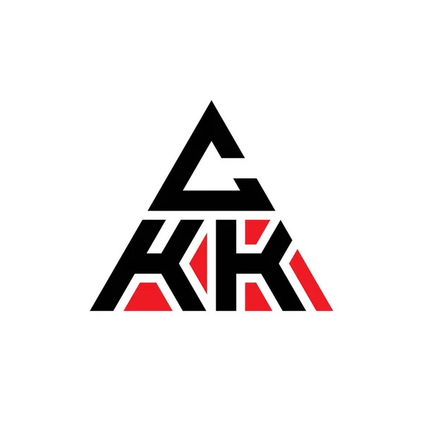 Design Logotipo Letra Triangular Ckk Com Forma Triângulo Monograma Projeto — Vetor de Stock