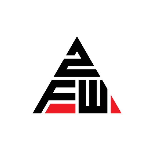 Zfw Трикутний Дизайн Логотипу Букви Формою Трикутника Монограма Логотипу Zfw — стоковий вектор