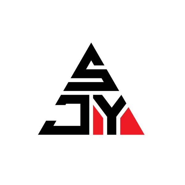 Sjy Triangel Bokstav Logotyp Design Med Triangel Form Sjy Triangel — Stock vektor