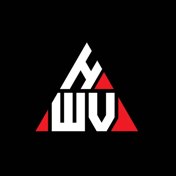 Hwv Треугольник Письмо Логотип Дизайн Треугольной Формы Монограмма Логотипом Треугольника — стоковый вектор
