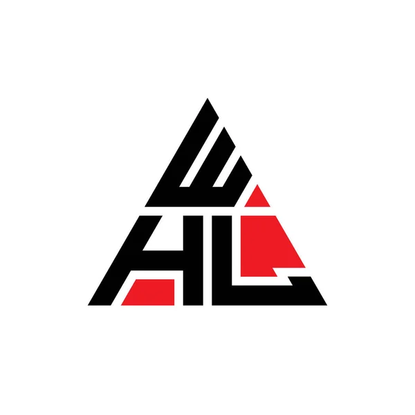Üçgen Şekilli Whl Üçgen Harf Logosu Tasarımı Whl Üçgen Logo — Stok Vektör