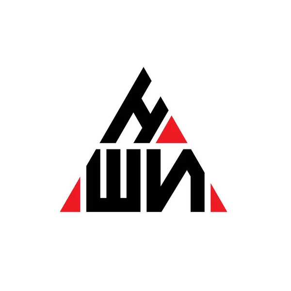 Hwn Driehoekige Letter Logo Ontwerp Met Driehoekige Vorm Hwn Driehoekig — Stockvector
