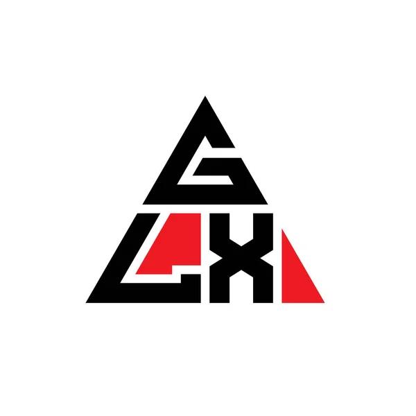 Glx三角形の文字のロゴデザイン Glx三角形のロゴデザインのモノグラム Glx赤い色の三角形ベクトルロゴテンプレート Glx三角形のロゴシンプル エレガントで豪華なロゴ — ストックベクタ