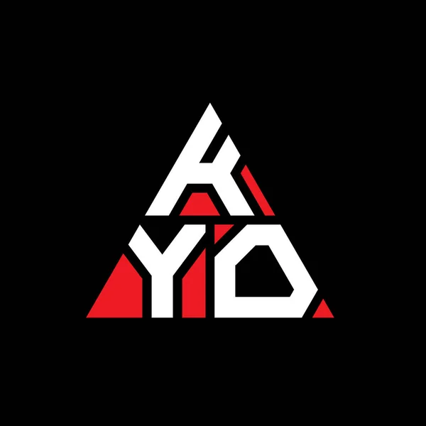 Logo Trójkątne Ky0 Kształcie Trójkąta Logo Trójkąta Ky0 Projekt Monogram — Wektor stockowy