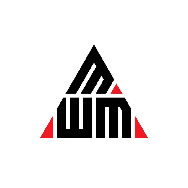 Trójkątne Logo Liter Mwm Kształcie Trójkąta Monografia Logo Trójkąta Mwm — Wektor stockowy