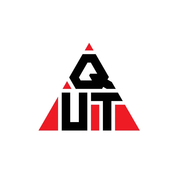 Qut Driehoek Letter Logo Ontwerp Met Driehoek Vorm Qut Driehoek — Stockvector