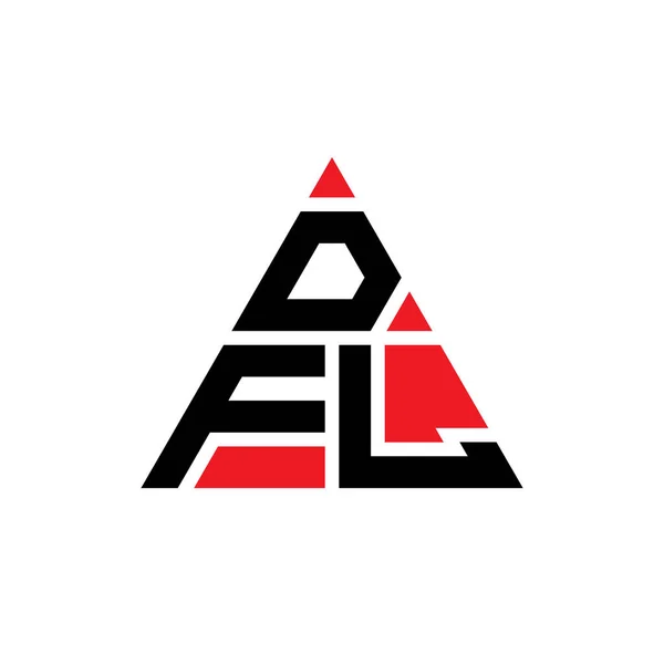 Dfl Driehoekig Logo Met Driehoekige Vorm Dfl Driehoekig Logo Ontwerp — Stockvector