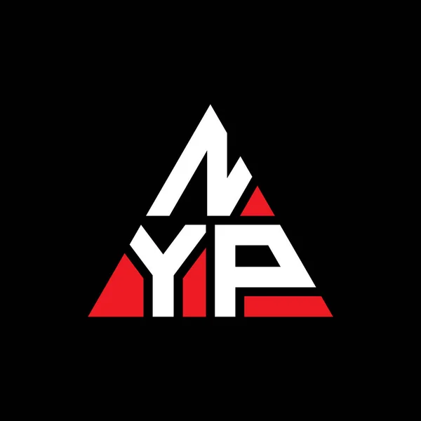 Diseño Del Logotipo Letra Del Triángulo Nyp Con Forma Triángulo — Archivo Imágenes Vectoriales