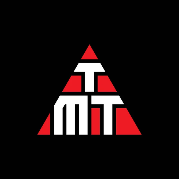 Üçgen Şekilli Tmt Üçgen Harf Logosu Tasarımı Tmt Üçgen Logo — Stok Vektör