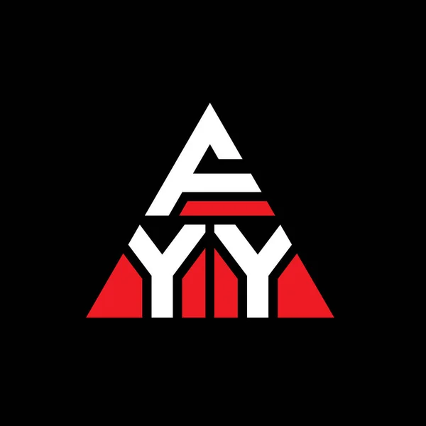 Návrh Trojúhelníkového Písmene Trojúhelníkovým Tvarem Fyy Trojúhelník Logo Design Monogram — Stockový vektor