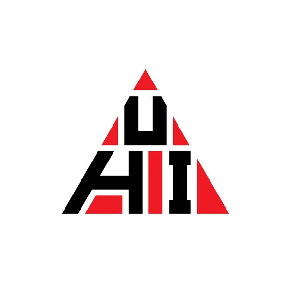 Üçgen Şekilli Uhi Üçgen Harf Logosu Tasarımı Uhi Üçgen Logo — Stok Vektör