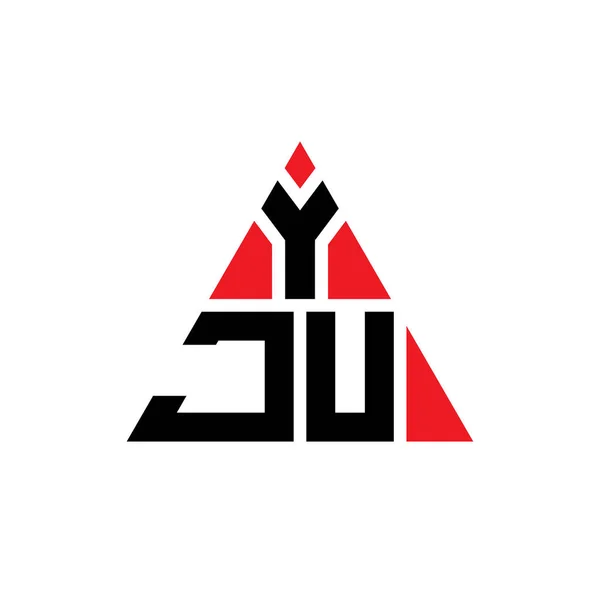 Diseño Del Logotipo Letra Del Triángulo Yju Con Forma Triángulo — Archivo Imágenes Vectoriales