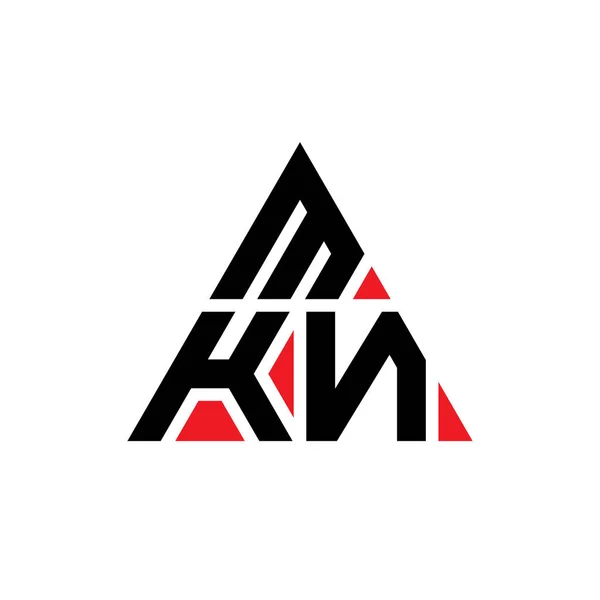 Mkn Dreieck Buchstabe Logo Design Mit Dreieck Form Mkn Dreieck — Stockvektor