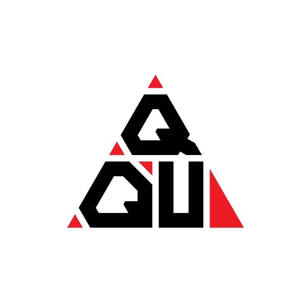 Qqu Háromszög Betűs Logó Design Háromszög Alakú Qqu Háromszög Logó — Stock Vector