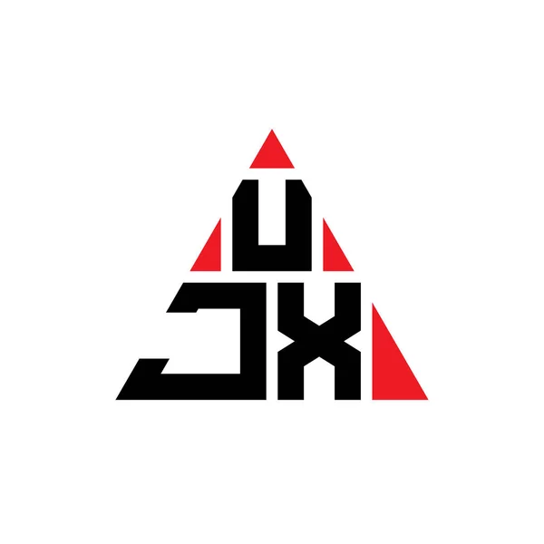 Diseño Del Logotipo Letra Del Triángulo Ujx Con Forma Triángulo — Vector de stock