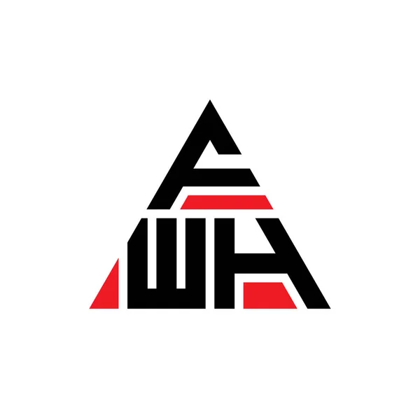 Fwh Triangle Letter Logo Design Triangle Shape Fwh Triangle Logo — Stock Vector