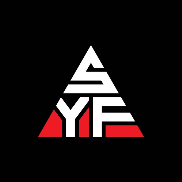Syf Triangle Letter Logo Design Triangle Shape Syf Triangle Logo — Stock Vector