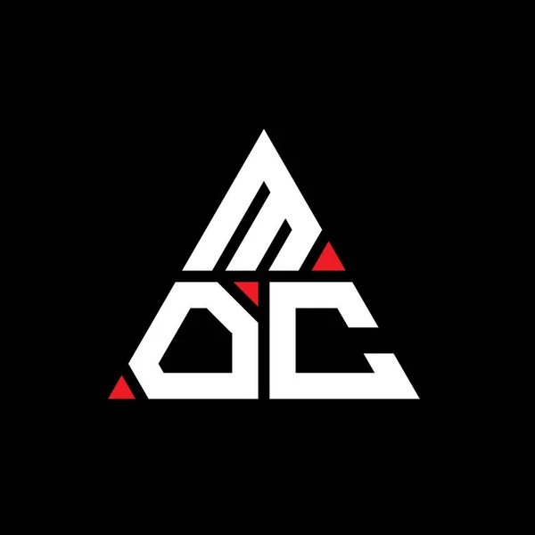 三角形のMoc三角形の文字のロゴデザイン Moc三角形ロゴデザインモノグラム Moc三角形ベクトルロゴテンプレート Moc三角形のロゴシンプル エレガントで豪華なロゴ — ストックベクタ