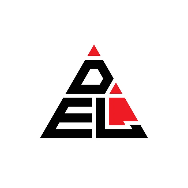Del Driehoekig Logo Met Driehoekige Vorm Del Driehoekig Logo Ontwerp — Stockvector