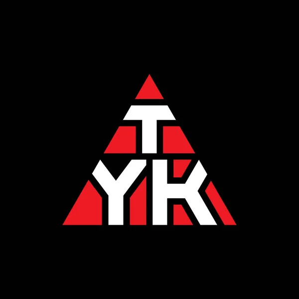 삼각형 모양의 삼각형 디자인 Tyk 삼각형 디자인 모노그램 Tyk 삼각형 — 스톡 벡터
