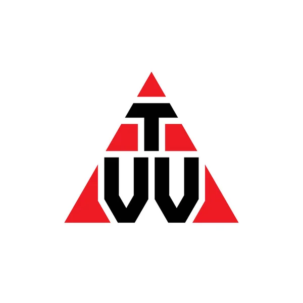 Tvv Triangle Letter Logo Design Triangle Shape Tvv Triangle Logo — Stock Vector