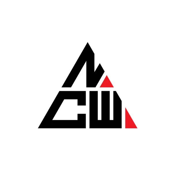 Ncw Треугольник Буквы Логотип Треугольной Формой Монограмма Дизайна Логотипа Треугольника — стоковый вектор