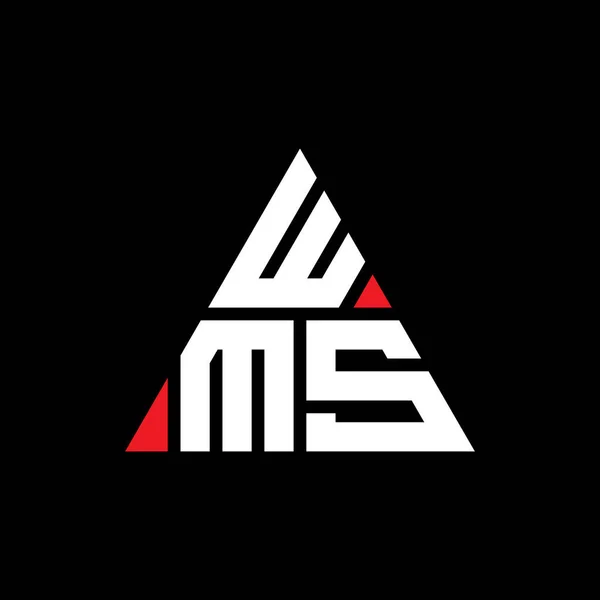 Design Del Logo Della Lettera Triangolo Wms Con Forma Triangolo — Vettoriale Stock