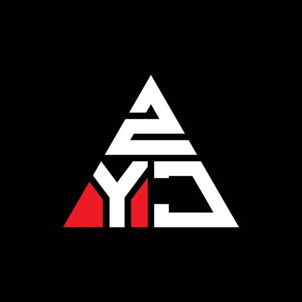 Zyj Треугольник Письмо Логотип Дизайн Треугольной Формы Монограмма Логотипа Треугольника — стоковый вектор