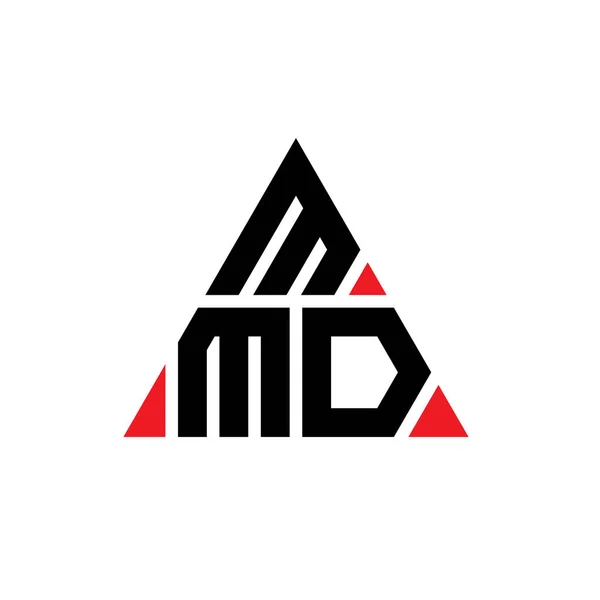 Mmd Háromszög Betűs Logó Design Háromszög Alakú Mmd Háromszög Logó — Stock Vector