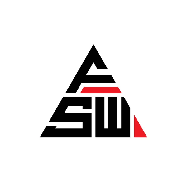Diseño Del Logotipo Letra Triángulo Fsw Con Forma Triángulo Diseño — Vector de stock