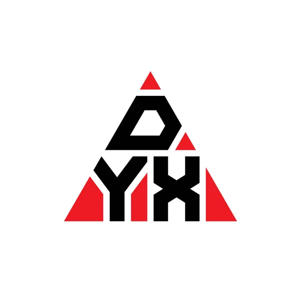 Design Trojúhelníkového Písmene Dyx Trojúhelníkovým Tvarem Dyx Trojúhelník Logo Design — Stockový vektor