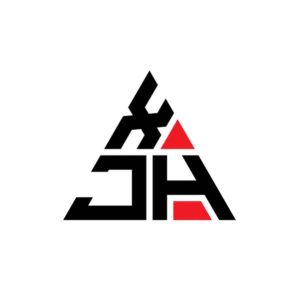 Xjh Трикутний Логотип Букви Дизайн Формою Трикутника Xjh Трикутник Монограма — стоковий вектор
