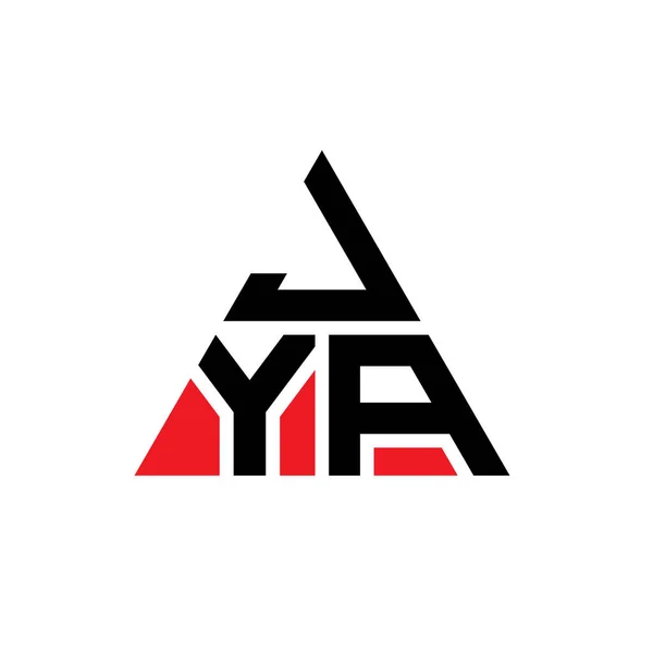 Jya三角形字母标志设计与三角形形状 Jya三角形标志设计单字 Jya三角形矢量标识模板与红色 Jya三角标识简单 豪华的标志 — 图库矢量图片