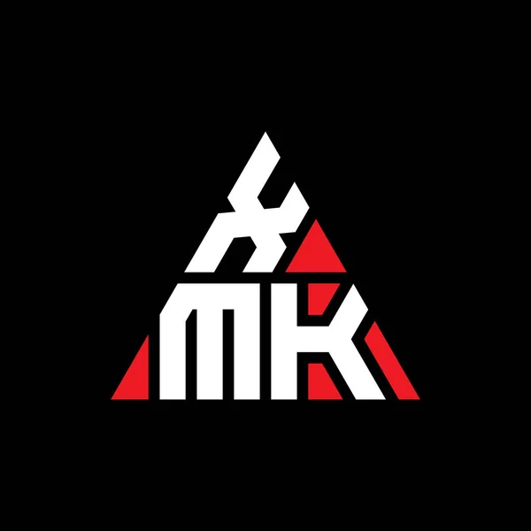 Xmk Triangle Letter Logo Design Triangle Shape Xmk Triangle Logo — Stock Vector