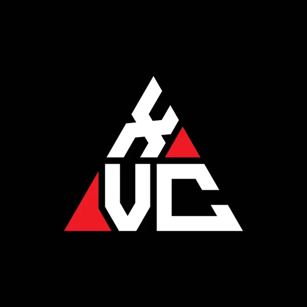 Xvc三角形字母标志设计与三角形形状 Xvc三角形徽标设计 Xvc三角形矢量标识模板与红色 Xvc三角标识简单 豪华的标志 — 图库矢量图片