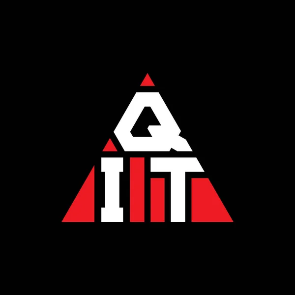 Üçgen Şekilli Qit Üçgen Harf Logosu Tasarımı Qit Üçgen Logo — Stok Vektör