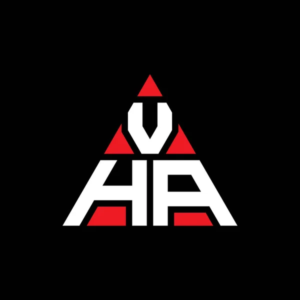 Vha Driehoekig Logo Met Driehoekige Vorm Vha Driehoekig Logo Ontwerp — Stockvector