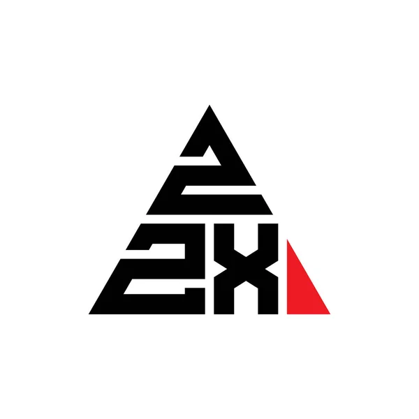Zzx Triangolo Lettera Logo Design Con Forma Triangolare Zzx Triangolo — Vettoriale Stock