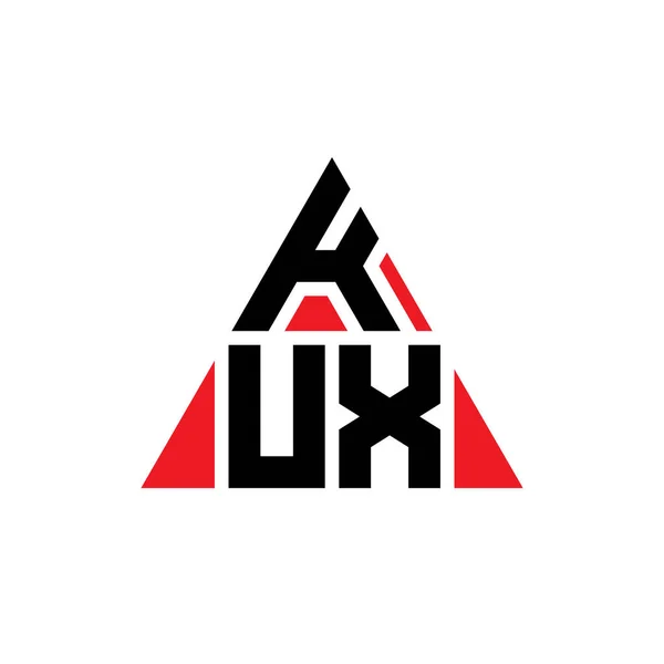 Trójkątna Konstrukcja Logo Litery Kux Kształcie Trójkąta Monografia Logo Trójkąta — Wektor stockowy
