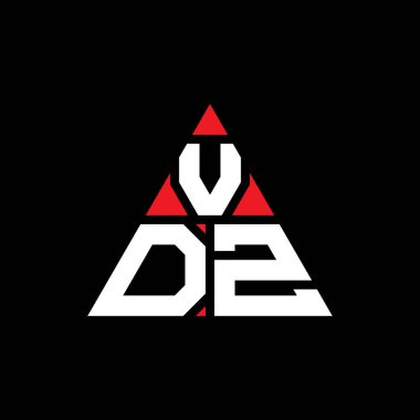 Üçgen şekilli VDY üçgen harf logosu tasarımı. VDY üçgen logo tasarımı monogramı. Kırmızı renkli VDY üçgen vektör logo şablonu. VDY üçgen logosu Basit, Zarif ve Lüks Logo.