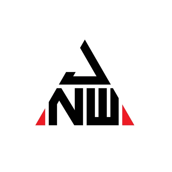 Jnw Triangle Letter Logo Design Triangle Shape Jnw Triangle Logo — Stock Vector