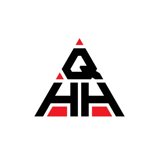 Design Logotipo Letra Triângulo Qhh Com Forma Triângulo Monograma Projeto — Vetor de Stock