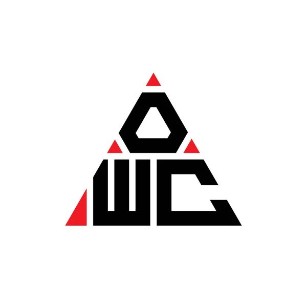 Owc Треугольник Письмо Дизайн Логотипа Треугольной Формы Монограмма Дизайна Логотипа — стоковый вектор