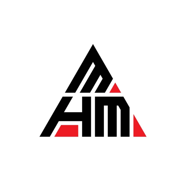 Mhm Triangle Letter Logo Design Triangle Shape Mhm Triangle Logo — Stock Vector