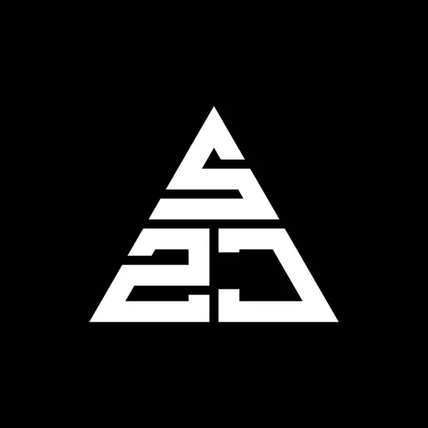 Szj Triangel Bokstav Logotyp Design Med Triangel Form Szj Triangel — Stock vektor