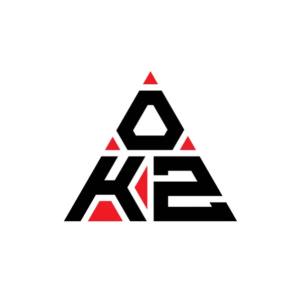 Okz Driehoekig Logo Met Driehoekige Vorm Okz Driehoekig Logo Ontwerp — Stockvector