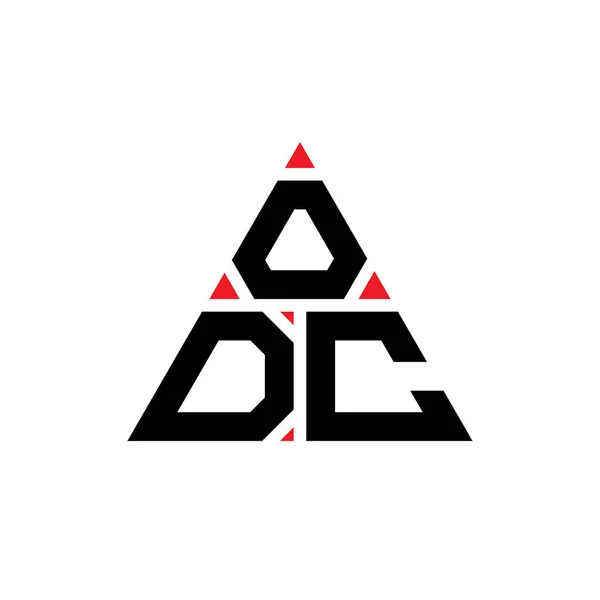 三角形のOdc三角形の文字のロゴデザイン Odc三角形のロゴデザインモノグラム 赤い色のOdc三角形ベクトルロゴテンプレート Odc三角形のロゴシンプル エレガントで豪華なロゴ — ストックベクタ