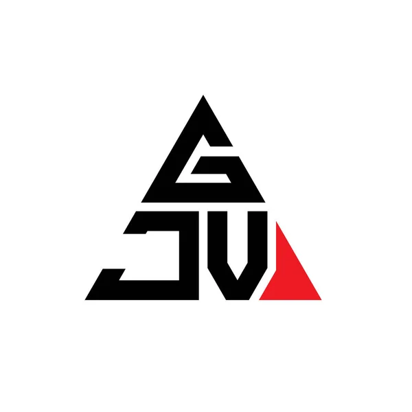 Trójkątny Wzór Logo Litery Gjv Kształcie Trójkąta Logo Trójkąta Gjv — Wektor stockowy